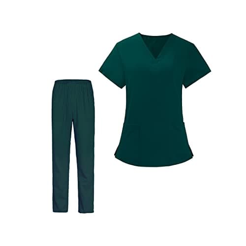 BNF® Women Nurse Uniform Short Sleeved Top and Pants for Beauty Salon Workwear XL Green|Clothing, Shoes & Accessories | Uniforms & Work Clothing |Sets|1 Piece Top