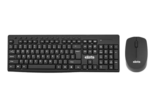 Elista Wireless Keyboard & Mouse Combo | 2.4GHz USB Nano Receiver| 10m Range | ₹ Key |1000 DPI Mouse|110 Keys + 7 Multimedia Keys| 10M Keystrokes Life| for PC/Laptop (ELS KMC-753)