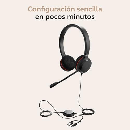 Jabra Evolve 20 Stereo Headset with noice canceling mic, Connect to Mobile/Tablet via USB-C/A, Lightweight Headband 4