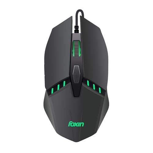 Foxin Phantom GM 103 USB Wired Gaming Mouse with Upto 7200 DPI Gaming Sensor | 6 Buttons | Upto 10 Million Clicks | RGB Lighting | Ergonomic Design | 1.5m Cable (Black)