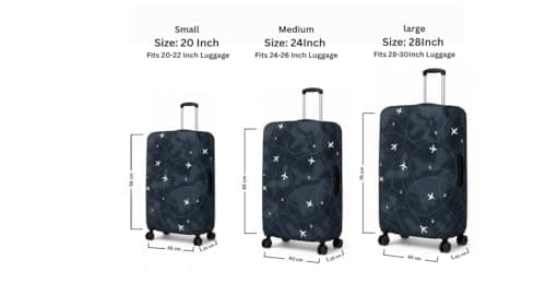 Printed Luggage Cover for Traveling Bag & Suitcase - Stretchable & Scratchproof Trolley Protector with Velcro Lock & Lightweight Washable Material(Suitcase Bag Not Included, Only Cover in Product) 6