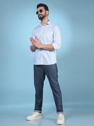 Crimsoune Club Men's Navy Blue Linen Trousers (34) 2