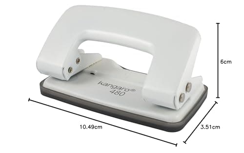 Kangaro Desk Essentials DP-480 2 Hole Heavy Duty Metal Paper Punch | Removable Chip Tray | 12 Sheets Capacity | Office Essentials | Pack of 1 | Color May Vary 6