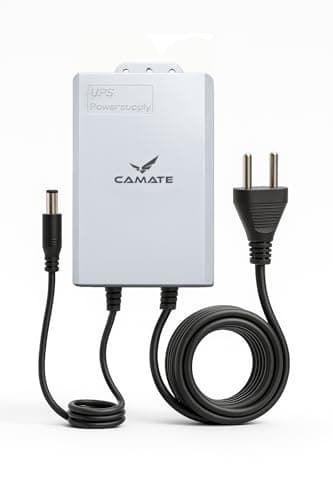 Camate Mini UPS 12V Power Backup for WiFi Router & CCTV Camera | 3600mAh Battery, 4-6 Hr Backup | Weatherproof Outdoor Use | 12V 2A Output | Plug & Play | Safety Protection