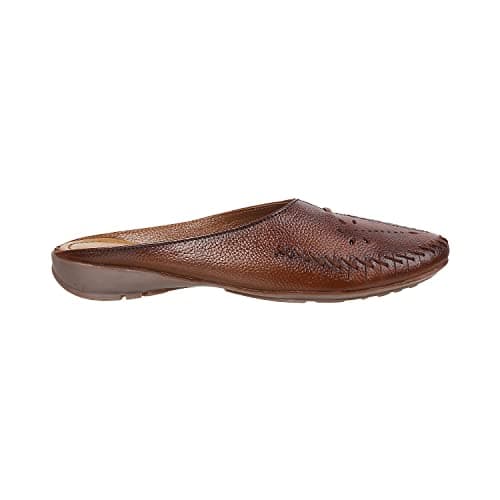 Mochi Womens Leather Tan Slip Ons (Size (5 UK (38 EU)) 2