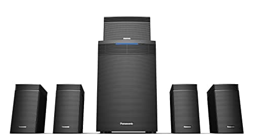 Panasonic SC-HT550GW-K 5.1 Ch Home Theatre with Real Surround Sound, 150 W, Bluetooth, USB, AUX, RCA, Powerful Subwoofer, Wall mountable Speakers, Remote for Volume & Bass Control (Black)