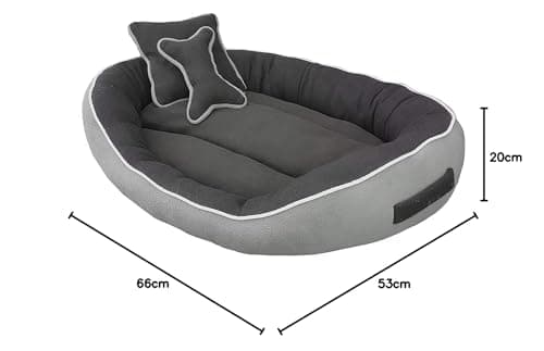 Royal Pets Cart Dog Bed & Cat Polyester Bed Grey & Black Color Anti-Skid Bottom & Machine Washable(Reversible)-Medium 5