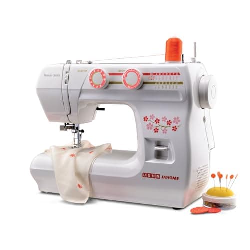 USHA Janome Wonder Stitch Electric Sewing Machine With Hard Cover, Multicolour