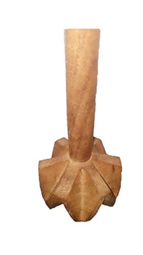 Handmade ONE PIECE Wooden Whisk Beater Wooden MATHANI RAVAI, RAVI, Hand Mixer 13 inch Size Medium for Every Kitchen uses 2