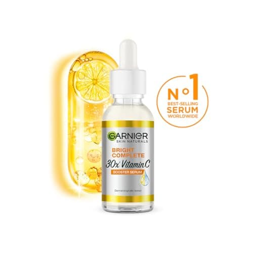 Garnier Skin Naturals, Face Serum, Brightening and Anti-Dark Spots, Bright Complete Vitamin C Booster, 15 ml (Pack of 2) 2