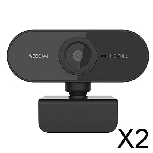 ATORSE 2xSmart Rotatable HD Webcam PC Desktop Laptop Plug & Play Web Camera Cam 2