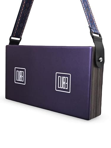 Rhythm Pro Cube Bongo Traveller Cajon (16 x 9 x 3 inch) With Strap Included.Best Musical Gift For Kids,Adults & Professional Musicians Super Sound Quality, Made in India (METALLICA BLUE)