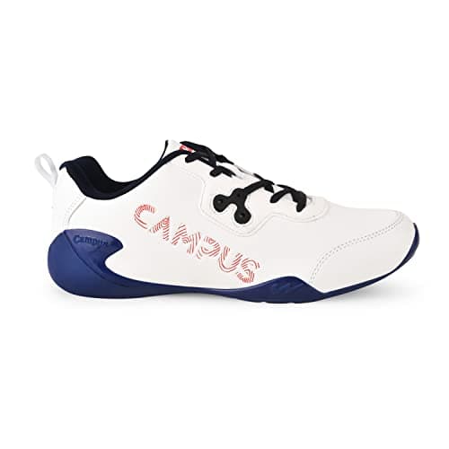 Campus Men Camp ZYLON Sneakers WHT/BLU - 10UK/India, Black 2