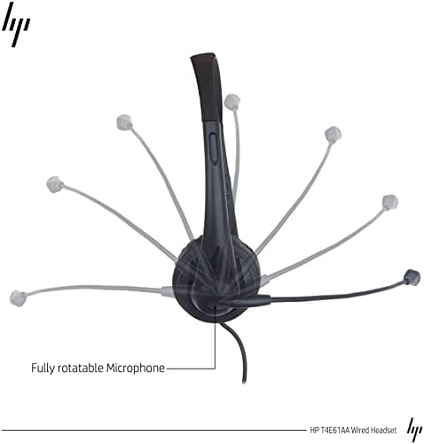 HP 3.5mm Stereo Wired Business Headset, Customer Service Headset with Microphone for Laptop/Desktop/PC/MAC 5