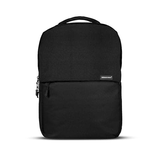 URBAN WOLF 20L Casual Single Compartment Water Resistant Laptop Backpack, Unisex Bags for Office/Travel/Business/College/School (Black)