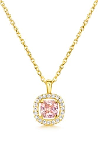 MIAMI Jewellery Gold Diamond AD Stone Solitaire Pendant Necklace for Women Adjustable Chain Stylish Locket Necklace Set Anti Tarnish Jewellery Valentine Gifts for Woman Girlfriend Couple Wife -196