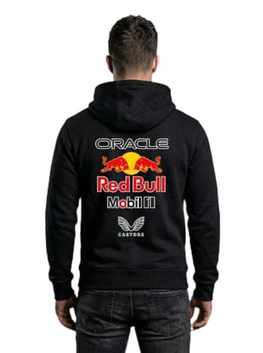 THE SOUTH STORE Mens Black Full Sleeve Graphic Printed Hooded Sweatshirt | Formula 1 Printed Hoodie Collection for Women and Men | Hoodies f1 Motorsport