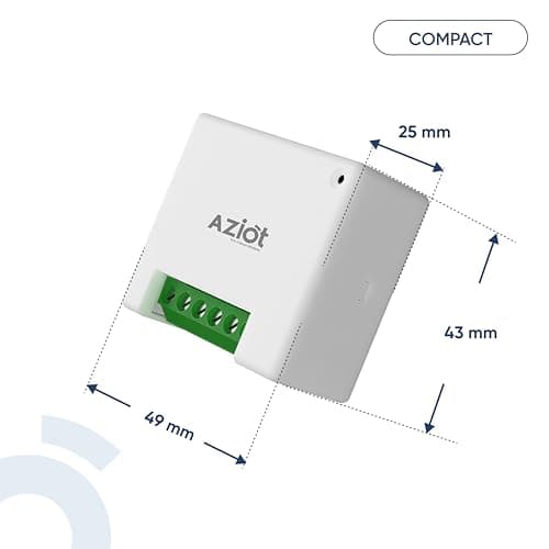Aziot Smart Switch 1 Node 16A With Energy Monitoring WiFi And Bluetooth Smart Relay Switch Polycarbonate 1 Pack 4