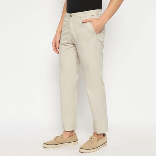Duke Urban Men Cotton Chinos Trousers (SDT4611_Cream_36) 3