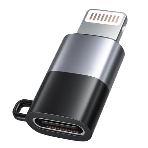 UNIGEN Type C Female OTG Adapter to L Port USB 2.0, 480Mbps Data Transfer + Charging Support Compatible with iPad, iPhone 14, iPhone 13 and Other Series - Black