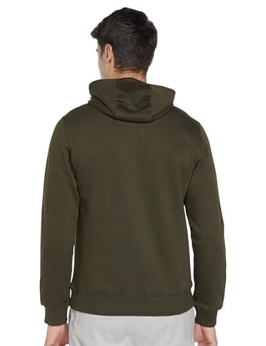 Wildcraft Men Sierra Solid Cotton Blend Hooded Casual Sweatshirt, Full Sleeve - Regular fit, Olive Green, Medium 2