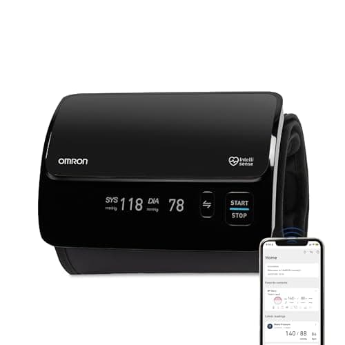 Omron Smart Elite+ HEM 7600T Tubeless 360° Accurate Arm Digital Blood Pressure Monitor With Intellisense Technology & Intelli Wrap Cuff With Bluetooth Connectivity to Store Historic Measurements