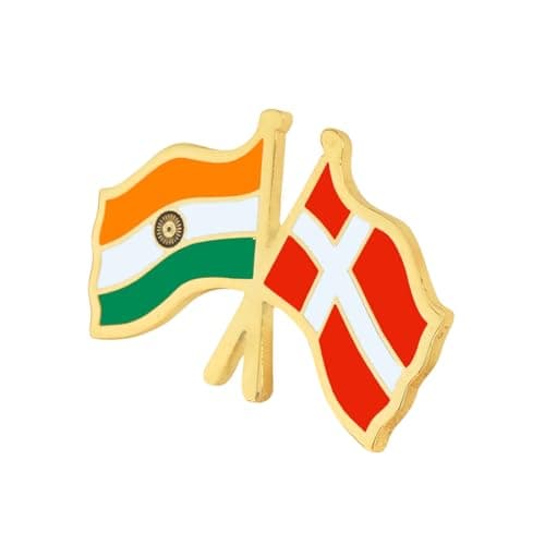 India & Denmark Twin Flag Brass Lapel Pin | Premium Enamel Brooch for Men & Women | National Friendship Badge | Suit, Blazer & Jacket Accessory | Patriotic Gift, Flag Pin for Events & Functions 4