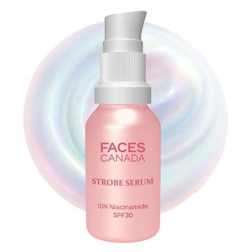 FACES CANADA Strobe Serum Mini - 15ml | Brightening Serum + Strobe Cream + SPF 30 Sunscreen | 10% Niacinamide | Removes Dark Spots & Hyperpigmentation | GlowLift Complex | Instant Glow