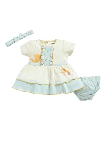 Smart Baby Cotton Frock Set for Baby Girl – Stylish Soft Dress with Bloomer & Headband | 9-12 Months | Mint and White | Pack of 1