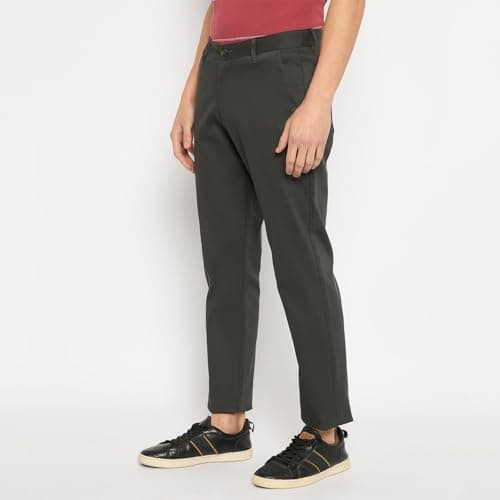 Duke Urban Men Cotton Chinos Trousers (SDT4595_D.Grey_38) 3