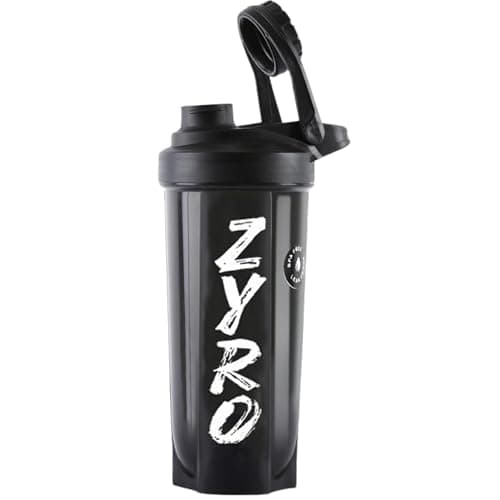 Zyro Bolt Gym Shaker Bottle 700ml, for Protein Shake 100% Leakproof Guarantee Protein Shaker/Sipper Bottle, Ideal For Protein, Pre Workout And BCAAs & Water BPA Free (Black, Pack of 1) 2
