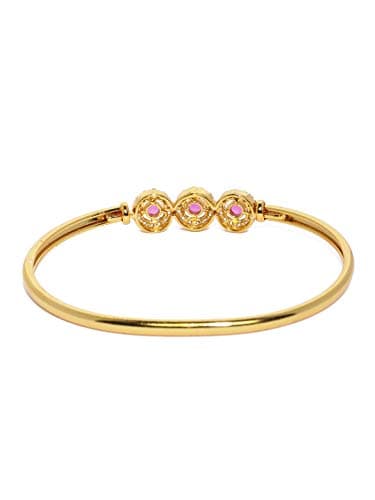 ZAVERI PEARLS Gold Plated Cubic Zirconia Studded Kada For Women-ZPFK9212 4