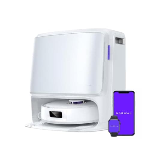 NARWAL Freo X10 Pro Robot 2-in-1 Vacuum and Mop, 11000Pa Suction, EdgeReach Mopping, Zero Tangle Technology, Self-Emptying with De-Tangling Side Brushes