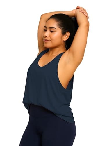 THE BLAZZE Women's Racerback Tank Top - Regular Fit, Comfortable Activewear for Gym & Everyday Use 1005 NB7 Blue 4XL 5
