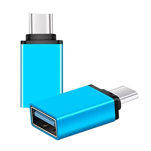 LIRAMARK Type C USB 3.0 Male to 3.1 Converter OTG Adapter (Blue) (Pack of 2)