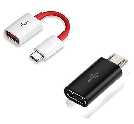 QOCXRRIN USB Type C OTG Adapter USB Mouse, Pendrive Connector & Type-c to Micro OTG Adapter, USB 3.0 Female to Micro-USBConnector Aluminium High Speed Data OTG for All Type-C Smartphone.