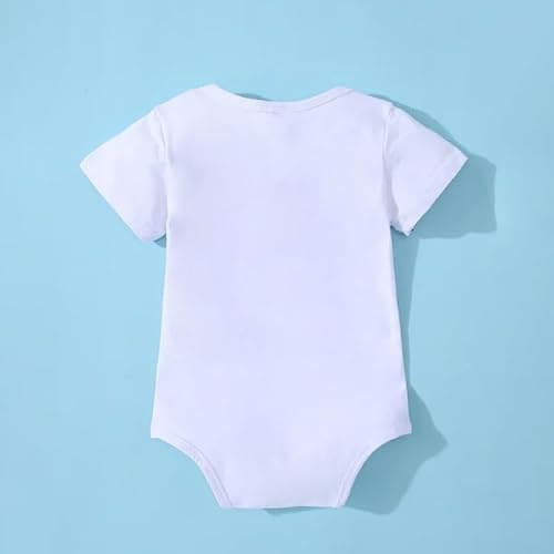 KNITROOT Dada Dadi Family Special Onesies, Unisex Baby Kids Cotton Lycra Envelope Neck Half Sleeve White Romper, Bodysuit, Sleepsuit, Dadi Ka Ladla, 0-3 Months, Infant Cloths for Boys & Girls 4