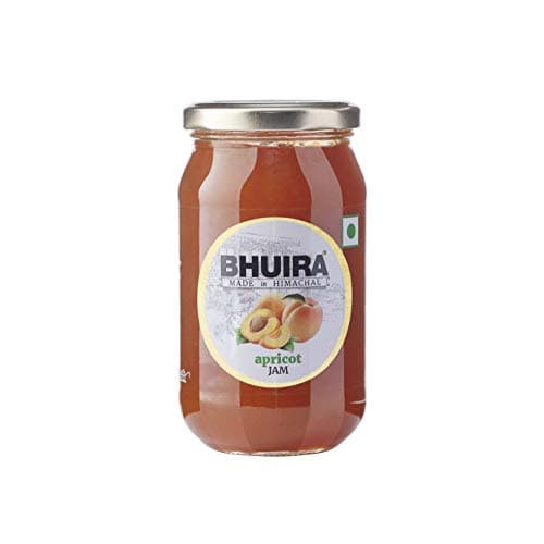 Bhuira Apricot Jam - 470g | All Natural No Added Preservatives, Artificial Colors | Handmade Himachal Vegan Spread | Breakfast Dessert Jam | Healthy Snack | Guilt-Free | Sweet Tart