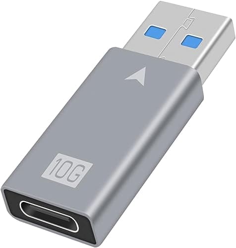 Tobo USB to USB C Adapter, USB C Female to USB 3.0 Male Adapter, 10GB USB A to USB Type-C 3.1 Gen2 Adapter Support PD Fast Charging and Data Transfer for Phone, Laptop, (TD-1032TC)
