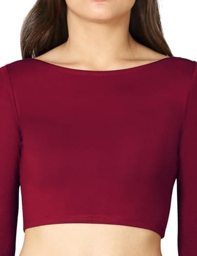 VSTAR Women's Cotton Viscose Solid Regular Fit Half Sleeve Blouse Shirt, Magenta, Small 4