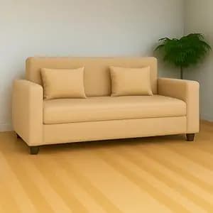 KENDALWOOD Furniture 2 Seater Sofa | Fabric 2 Seater Sofa Set | Sofa for Living Room & Home | Furniture for Office & Hotels | Fabric Color - Cream