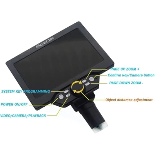 SCHOFIC G1200 12MP Digital Microscope 1-1200X Continuous Zoom Magnifier Optical Instruments 7" HD 5