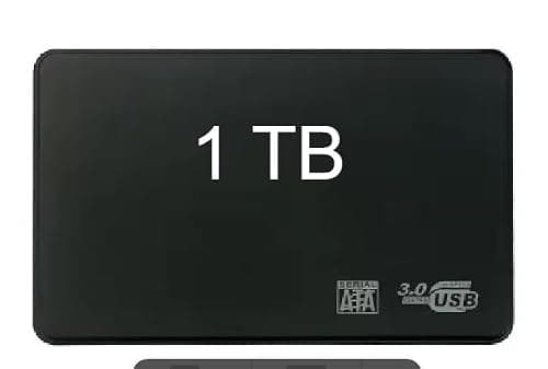 CARE CASE 1 TB Portable External Hard Disk Drive - 1TB - 1 Year Warranty - USB 3.0 for PC Laptop Windows Mac Xbox PlayStation - High Performance External HDD - Black (1TB)