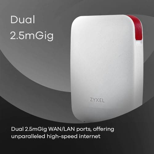 Zyxel Security Firewall with AX6000 Dual-Band WiFi 6 | Dual-WAN | Subscription-Free Network Security | 2.5G Multi Gigabit Ethernet Port |Smart Mesh |VPN Router |Cloud Getaway (USGLITE 60AX) 5
