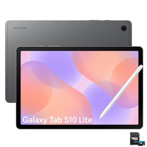Samsung Galaxy Tab S10 Lite Wi-Fi 128GB (Gray) US Version with 128GB SD Card | 10.9″ Large Display, S Pen Included, Long Battery Life, Smooth Multi-Tasking – Ideal for Work, Study & Entertainment