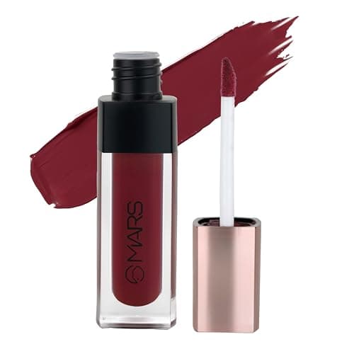 MARS Popstar Non-Drying Liquid Mousse Lipstick for Women with Matte Finish | Lightweight and Non-Sticky Formula | Up to 12 Hour Long Lasting | Transferproof & Waterproof (6.0ml) (04-Party Fever)
