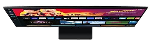 Samsung 32-inch(80cm) M7 4K UHD Smart Monitor, Type-C, Smart TV apps, TV Plus, Office 365, Apple Airplay, Dex, Bluetooth, IOT, Speakers, Remote (LS32BM700UWXXL, Black) 4