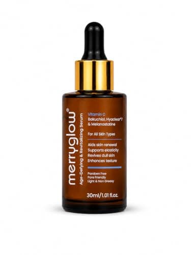 Merryglow Age-Defying & Revitalizing Vitamin C Serum with Bakuchiol, Hyaclear®7 & Melanostatine, All Skin Types, 30ml 2