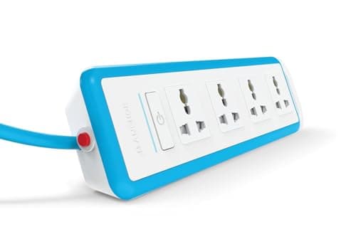 Anchor by Panasonic 6A Universal Socket with Surge and Over load protection | 6A Extension Board with 1.5 Mtr Extension Cord | Multi Plug Socket for Home Wall, Office (22076)