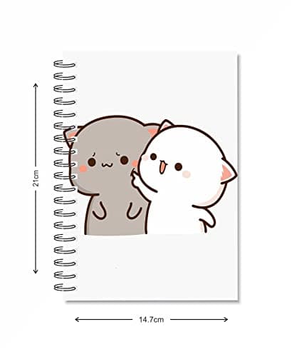 CRAFT MANIACS PEACH & GOMA TEASING EACH OTHER HI QUALITY 160 RULED PAGES DIARY + FREE PERSONALIZED BOOKMARK BEST 2022 GIFT FOR PEACH GOMA LOVERS 2